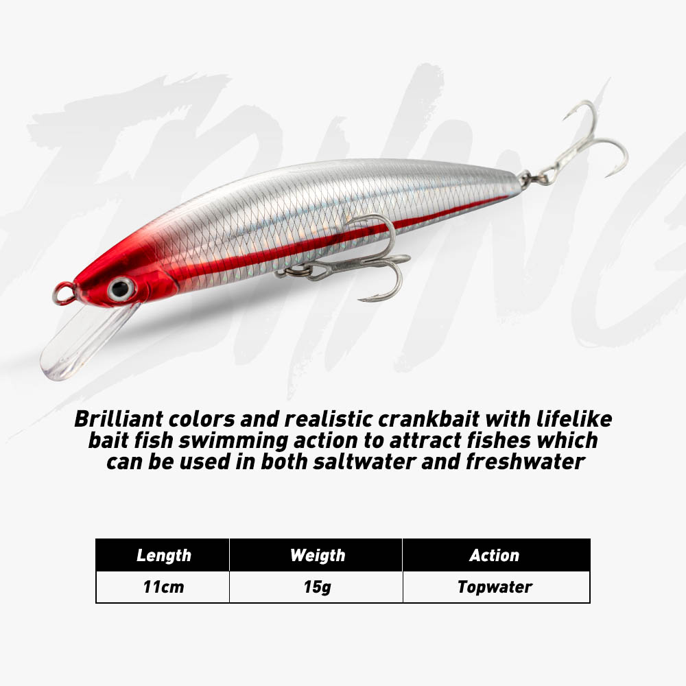 Fishing Lure Sinking Minnow 13 - Fishing Hook Treble ulasan dan harga
