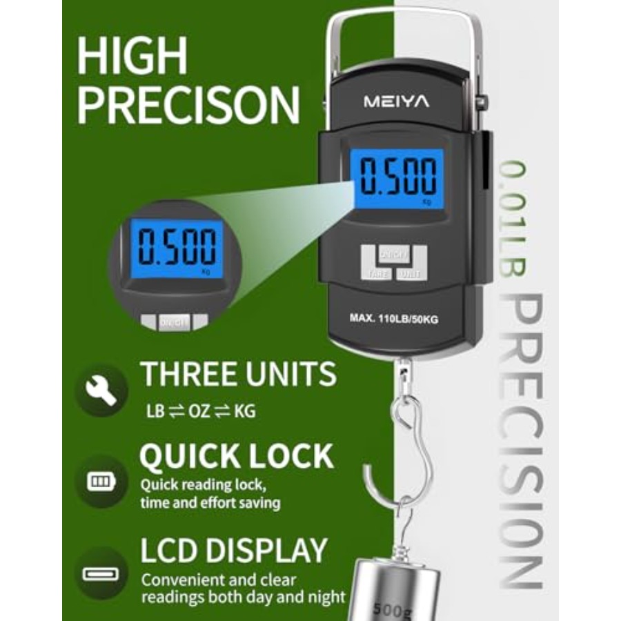 Fish Scale 110lb/50kg Digital  - Fishing Hook ulasan dan harga
