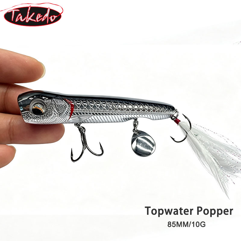 TAKEDO 10G Top Water Popper Fi - Fishing Hook Treble ulasan dan harga