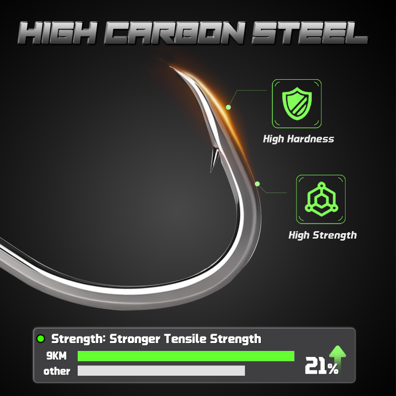 9KM Fishing Hooks 25Pcs Jig Ho - Fishing Hook Offset ulasan dan harga