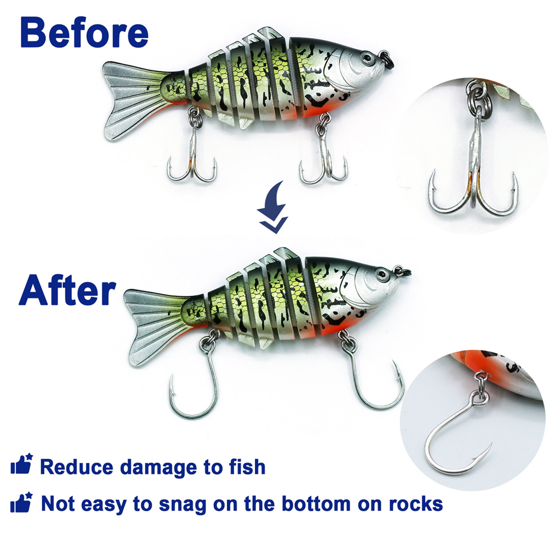 9KM Fishing Hooks 25Pcs Jig Ho - Fishing Hook Offset ulasan dan harga
