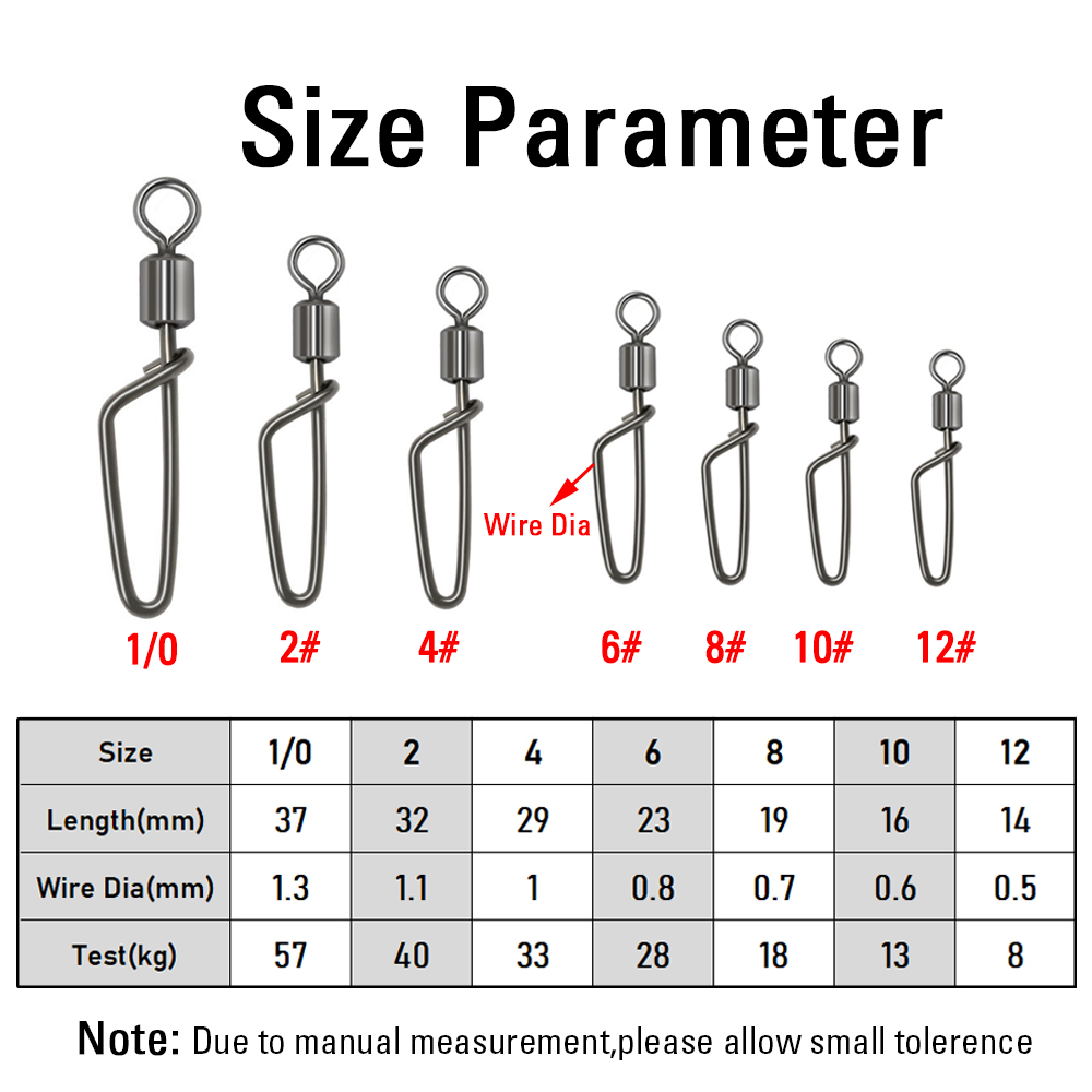 20PCS #12 -1/0 Rolling Swivel  - Fishing Hook Stainless Steel ulasan dan harga
