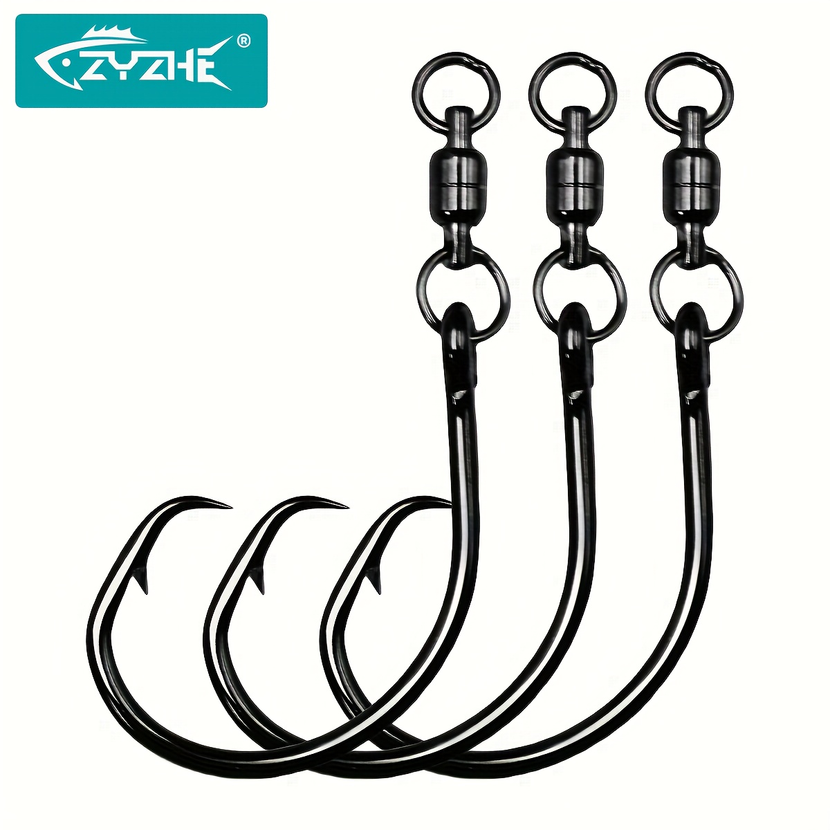 ZYZHE 3/6/9pcs Circle Hooks Wi - Fishing Hook Offset ulasan dan harga